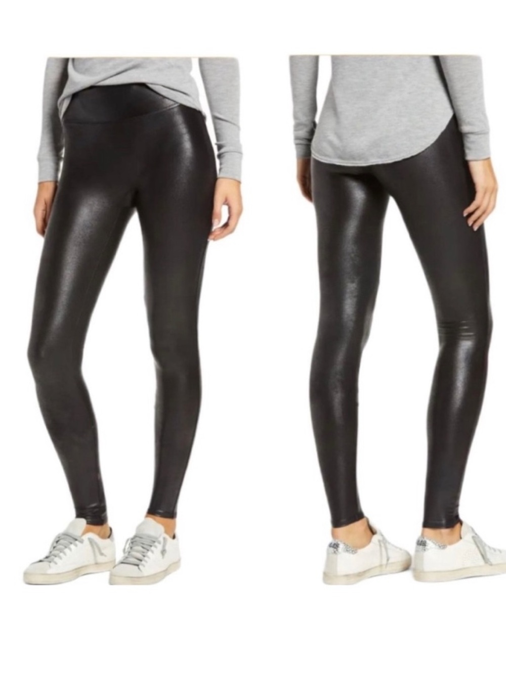 Spanx Black Faux Leather Leggings